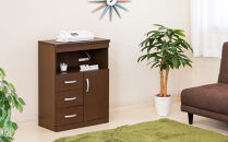 ランスタンドFAX台 完成品 ダークブラウン sb213269300303