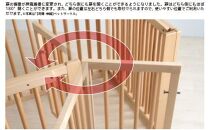 簡単収納できる「木製ワンタッチペットサークル　Mサイズ」NA