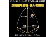 ソーラー式LEDセンサーライト　3灯　屋外　防水　防犯　ESL-313SL