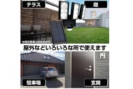 ソーラー式LEDセンサーライト　3灯　屋外　防水　防犯　ESL-313SL