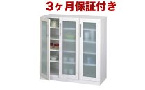 カトレア 食器棚 90-90 ホワイト sb23464