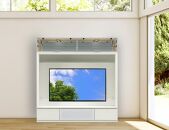 ヴァイス 幅280cm 壁面収納セット テレビボード テレビ台 コレクションボード キャビネット リビング収納 ガラス棚 高級 大川家具 LEDライト【開梱設置】