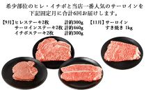 【年6回】伊賀牛 A5ヒレ・サーロイン・イチボ 定期便A 総合計約6.0kg