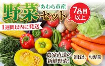 【1週間以内に発送！】農家直送 旬の野菜セット 7品目以上 1箱