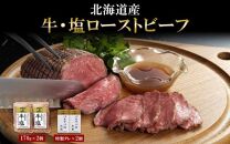 札幌バルナバハム　牛・塩ローストビーフ 170g 2個 タレ付 牛肉