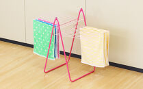 コンパクト収納物干し（バスマット干し機能付）&nbsp;ピーチ&nbsp;ACT100459601