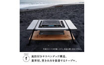 【鎌倉天幕】GL&nbsp;TABLE&nbsp;800専用&nbsp;BBQ&nbsp;UNIT&nbsp;ステンレス&nbsp;テーブル天板・火床台仕様&nbsp;KTM-BT80