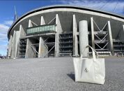 豊田スタジアムの屋根膜から作ったトートバッグ　ロゴあり（名古屋グランパス）