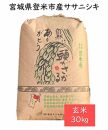 【定期便／全12回】宮城県登米市産ササニシキ玄米30kg