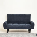 2Pコーデュロイソファー　ネイビーブルー