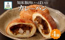 知床豚肉いっぱいのカレーパン 4個 豚肉 カレーパン 北海道 札幌市