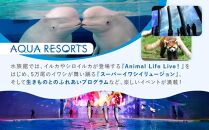 横浜・八景島シーパラダイス　ワンデーパス（水族館4施設＋アトラクション）大人2名さま＋小中学生1名さま