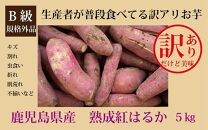 【年内出荷】 訳あり 熟成 紅はるか 5kg (1箱 ) さつまいも 鹿児島県産