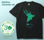 屋久島世界自然遺産登録30周年記念ロゴ入り Tシャツ『ヤクシカ』 2023年限定 サイズS（男女兼用）