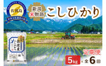 【6ヶ月連続お届け】新潟米物語佐渡産コシヒカリ（5kg）