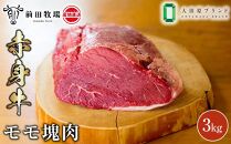 【前田牧場直送】赤身牛モモ塊肉3キロ