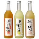 (A001)和歌のめぐみ酒【A】セット720ml3種(完熟にごり梅酒/龍神の柚子酒/桃山の桃酒)