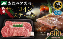【冷蔵】伊賀肉&nbsp;森辻の伊賀牛　熟成サーロインステーキ約200g×3枚