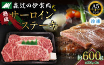 (冷凍)伊賀肉&nbsp;森辻の伊賀牛　熟成サーロインステーキ約200g×3枚