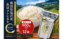 新潟県塩沢産コシヒカリ&nbsp;そのまんま真空パック&nbsp;900ｇ×12袋