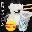 【令和6年度産新米】佐渡羽茂産コシヒカリ そのまんま真空パック 900g×12袋セット