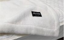 【ダブルサイズ】贅沢タッサーシルク100%(毛羽部分)毛布 180×200cm　SILK-W