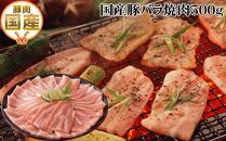 国産豚バラ焼肉用約500g 豚焼肉 豚肉 ぶた ブタ 高知県 土佐 熨斗対応