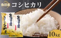 【12ヶ月定期便】魚沼産コシヒカリ　10kg　2024年10月～発送開始｜新潟県　魚沼　こしひかり　令和6年産