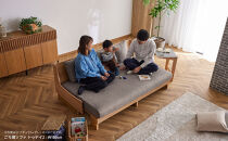 ソファベッド&nbsp;幅180cm&nbsp;トゥデイ2&nbsp;180ごろ寝ソファ：ナチュラル×グレー【モーブル】【大川家具】