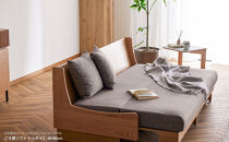 ソファベッド&nbsp;幅180cm&nbsp;トゥデイ2&nbsp;180ごろ寝ソファ：ナチュラル×グレー【モーブル】【大川家具】