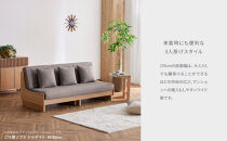 ソファベッド&nbsp;幅180cm&nbsp;トゥデイ2&nbsp;180ごろ寝ソファ：ナチュラル×グレー【モーブル】【大川家具】