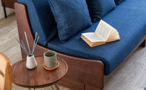 ソファベッド&nbsp;幅180cm&nbsp;トゥデイ2&nbsp;180ごろ寝ソファ：ブラウン×ネイビー【モーブル】【大川家具】