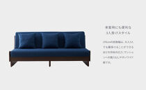ソファベッド&nbsp;幅180cm&nbsp;トゥデイ2&nbsp;180ごろ寝ソファ：ブラウン×ネイビー【モーブル】【大川家具】