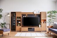 バロン140ハイテレビボード3点セット：ヴィンテージナチュラル【モーブル】【大川家具】