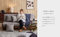 トゥデイ2&nbsp;ソファベッド&nbsp;180cm&nbsp;同色らくらくカバー付き：BR×グレー【モーブル】【大川家具】