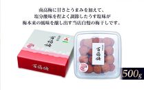 【定期便6回】紀州の梅干 うす塩味梅(紀州南高梅/500g)化粧箱入り 塩分10%