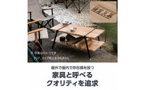 【鎌倉天幕】GL&nbsp;TABLE&nbsp;800&BBQ&nbsp;UNIT&nbsp;天然木テーブル＆ステンレス天板(火床台仕様)セット&nbsp;KTM-T80＆KTM-BT80