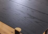 【開梱設置】高野木工 LAITON レトン ダイニングテーブル ホワイトオーク／黒塗装 W180×D90【10年保証】