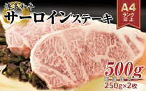 博多和牛 サーロインステーキセット 500g ( 250g×2枚 )【博多和牛 和牛 牛 肉 お肉 サーロイン ステーキ 贅沢 人気 食品 オススメ 送料無料 福岡県 筑前町 AR008】