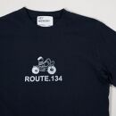 《1》【KEYMEMORY 鎌倉】ルート134イラストTシャツ NAVY