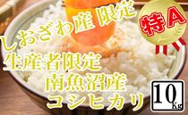 【令和7年産】【精米10kg】しおざわ産限定&nbsp;生産者限定&nbsp;南魚沼産コシヒカリ