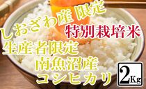 【令和7年産】【精米2kg】特別栽培&nbsp;しおざわ産限定&nbsp;生産者限定&nbsp;南魚沼産コシヒカリ