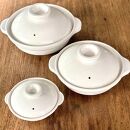 長谷園の「伊賀土鍋&nbsp;白釉」中（2～4人用）DC-05