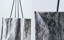 【KENTO HASHIGUCHI × 伝統工芸士】手もみ銀箔 ショッパーバッグ 縦（shopper bag）