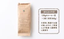 【定期便 全3回】【豆】屋久島の水で研いだ（焙煎機を使用した）コーヒー（1回分120g）