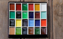 【上羽絵惣】顔彩24色セット［&nbsp;京都&nbsp;日本画用絵具専門&nbsp;絵具&nbsp;絵&nbsp;絵画&nbsp;画材&nbsp;プロ仕様&nbsp;人気&nbsp;おすすめ&nbsp;お取り寄せ&nbsp;通販&nbsp;送料無料&nbsp;ふるさと納税&nbsp;］