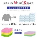 【5パック10枚入り】掃除機がなくても キューブ型 圧縮袋 M 【約横50×縦80×マチ32cm】 ACT1021010