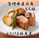 宮崎県日南もち豚とろける角煮　角煮と副菜セット150g×2（2種類　計4パック）