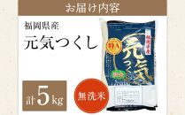 ＜令和7年産＞福岡県産ブランド米「元気つくし」無洗米5kg&nbsp;【米&nbsp;ブランド米&nbsp;ブランド&nbsp;白米&nbsp;無洗米&nbsp;元気つくし&nbsp;令和7年産&nbsp;家庭用&nbsp;&nbsp;お取り寄せ&nbsp;お土産&nbsp;福岡県産&nbsp;取り寄せ&nbsp;グルメ&nbsp;福岡県&nbsp;筑前町&nbsp;CE013】