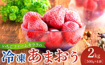いちごファームキララの冷凍あまおう 2kg（500g×4袋）【冷凍 甘い 濃厚 新鮮 いちご 冷凍あまおう いちご 果物 アレンジ おやつ フルーツ スイーツ スムージー ジャム アイス けずり苺 お取り寄せ お取り寄せグルメ 福岡県 筑前町 送料無料  DG004】